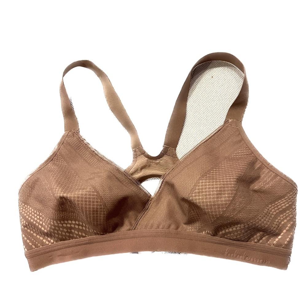 lululemon athletica Brown Seamless Mesh Sports Bra